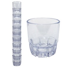 f야외용 소주컵10P(소) 투명색 하늘색 플라스틱컵, 1개