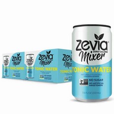 Zevia Tonic 제비아 토닉워터 제로칼로리 222mLx12캔, 단일품목