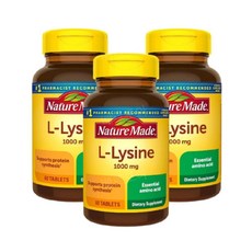 네이처메이드 L 엘 라이신 Lysine 1000mg 60정 3개, 241개, X