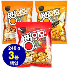 뻥이요 대용량 240g 3봉 카라멜/ 치즈/ 오리지날 택일 지퍼백 노래방뻥이요, 오리지날3, 3개