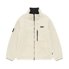 [백화점판] 커버낫 따뜻한 리버시블 컴피보아 집업 자켓 아이보리 점퍼 다운 패딩