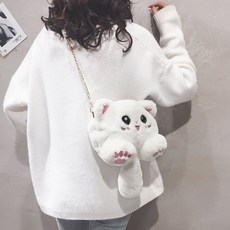 C16820 부드러운 에코퍼 미니 퍼가방 밍크털 크로스백