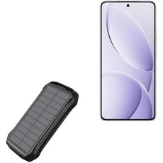 Xiaomi Remi K80 Pro와 호환되는 박스웨이브 충전기 - 태양열 무선 리주바 PD 파워 팩16000mAh 백업 뱅크 제트 블랙, Xiaomi Remi K80 Pro와 호환되는 박스웨이