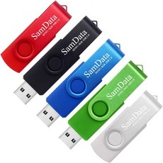 128GB USB 플래시 드라이브 1팩 썸 메모리 스틱 점프 LED 라이트 포함 저장 및 백업 레드, 8GB_Multicoloured 8GB*5, 1개
