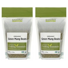 Banyan Botanicals Green Mung Beans 반얀 보타니컬 녹두 750g 2팩