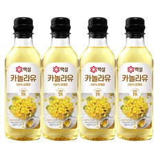 백설 카놀라유, 500ml, 4개