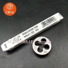 나사 직경 표준 기계 탭 원형 다이 수공구 세트 HSS 0.5 0.75 1.0 1.25 피치 태핑 M8 M9, 1pcs 다이 1pcs 탭, 1개