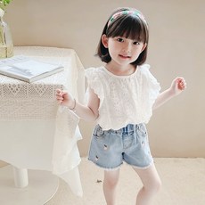 여아민소매블라우스