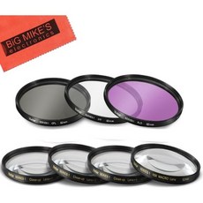 니콘 D3100 D3200 D3300 D5100 D5300 D5500용 52mm 7PC 필터 세트 NIKKOR 18-55mm f/3.5-5.6G VR II 렌즈 - 3PC 키트