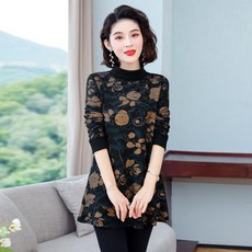 우리우리 29 중년 엄마 가을 겨울옷 모임 50-60대 기모 원피스-30424