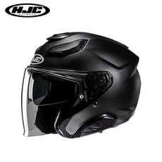 HJC F31 SOLID JET 오픈페이스 헬멧, M, 매트블랙