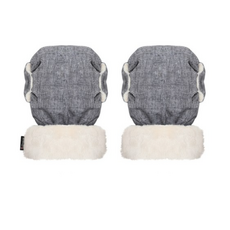마니또 코지 유모차 핸드머프 멜란지 분리형, BLACK GRAY, 4세트