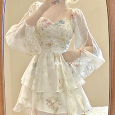 Must Have Item 원피스 최저가 제품 BEST 8 7 ANYOU원피스 스타일리시한 여성복 플라워 쉬폰 프렌치 원피스
