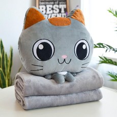 고양이캐릭터이불베개담요