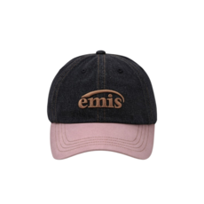 Emi's Washed Denim Ball Cap Gray Pink, ONE SIZE