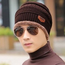 새로운 가을과 겨울 니트 남성 여성 모자 야외 따뜻한 느슨한 편안한 모자 짙어지면서 플러스 벨벳 모자 턱받이 투피스 beanies