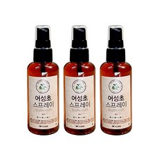 수산농원 국내산 무농약 어성초 스프레이 60ml 두피팩, 3개