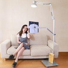 누워서보는 독서대 높이조절 눕서대 북레스트 거치대 휴대용 패드 받침대 2단