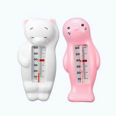 [더블하트] 탕온계 /귀여운 동물 디자인/목욕시 물 온도 확인, 상세 설명 참조, 필수선택:더블하트 탕온계(북극곰)