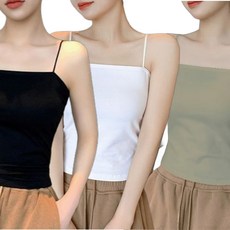 피오리 여성 캡내장 끈나시 브라탑 3P