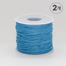 디어플레이스 코튼 오시도리면끈 면끈 1mm 70m, 2개, 15.아쿠아블루