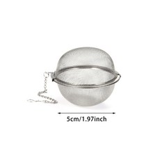 스테인레스 스틸 메쉬 티 볼 여과기 인퓨저 채반 필터 차 허브 향신료용, 5cm, 1개