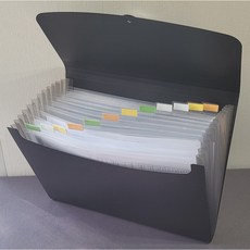 아코디언파일 아코디언포켓 서류파우치 클리어파일 13분류, 1개, 아코디언 블랙 1개, 아코디언 블랙