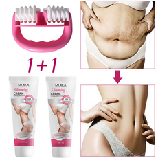 슬림핏 바디로션 셀룰라이트크림 마사지 롤러가 있는 PPC크림 바디슬리밍 종아리붓기 허벅지살 발열 괄사 마사지기 크림 뱃 종아리 팔 엉덩이살빼기 허벅지셀룰라이트제거 바디크림 튼살크