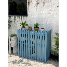  에어컨 실외기 커버 원목 우드 소형 인터리어 덮게, 85x35x84 연갈색 