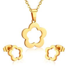 필그림14k목걸이귀걸이세트