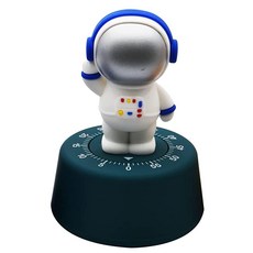 Hoshen 우주 테마 비행사 모델링 기계식 타이머 만화 시간 관리자 알림골드, 실버