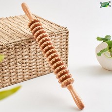 마사지스틱 롤백머신 소통 경락 손잡이 요가 누르다 뒷면 종아리 신기 우드 질 전신 막대기, 느티나무 십육 바퀴 원목색 요가 방망