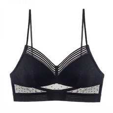 Backless Strapless 브래지어 플러스 크기 Bralette 와이어 무료 섹시한 레이스 얇은 점 메쉬 란제리 브래지어 로우 속옷 브래지어-AliExpress