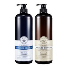 닥터시드 슈퍼시드밤 샴푸 1L + 바디워시 1L 세트 베베머스크향, 1000ml, 1세트