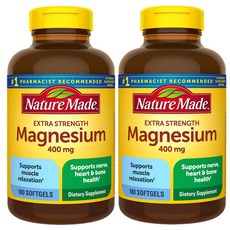 Nature Made Magnesium 네이처 메이드 마그네슘 400mg 150소프트젤 2팩, 2개, 150정