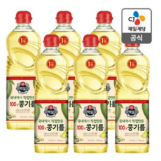 백설 콩기름, 900ml, 6개