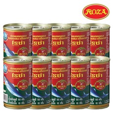 [태국] ROZA 토마토 소스 고등어 통조림 155g X10 / Tomato Sauce Mackerel 로자 로사 매크럴 할랄 HALAL, 10개