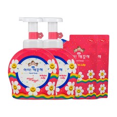 아이깨끗해 위글위글 숲속산책 490ml 용기 x 2개 + 450ml 리필 x 2개