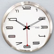 St.Bless 모던 실버 저소음 원형벽시계 알루미늄 ST 103 AL !Lzus, ※-해당 상품 선택하기-※