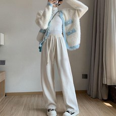 봄 가을 코듀로이 줄지 밴딩팬츠 와이드팬츠 4color 44-66사이즈 추리닝바지