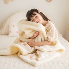 [포몽드] 천연 양모 사계절 아기 블랭킷 신생아 겨울 이불 L, 1개, 상세 설명 참조