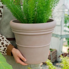 몽이정원 대형 화분 플라스틱 토분 큰화분 빈티지 거실 인테리어 화분 플분 아르떼, 밀란 1호, 베이지, 1개