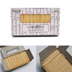 골든트리 가는 대나무 이쑤시개 1각 요지 업소용 이쑤시게 치간 구강관리, 1세트, 1000개