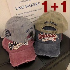 [잘샀네1+1] 빈티지 야구모자 Vintage Cap 워싱모자 남녀공용 Orlando