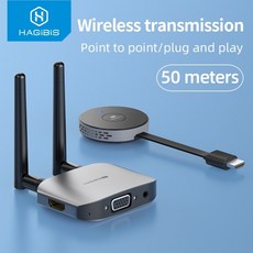 Hagibis 무선 HDMI 호환 비디오 송신기 수신기 디스플레이 어댑터 동글 TV 모니터
