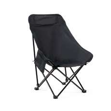 크크라이프 컴포트 릴렉스 경량 캠핑 의자, 블랙, 1개