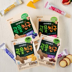 아이베냇 곡물친구 40g (고구마/딸기/치즈/블루베리) 영양간식 떡뻥, 혼합4종(고구마1+딸기1+치즈1+블루베리1), 1개 - 아이배냇고구마