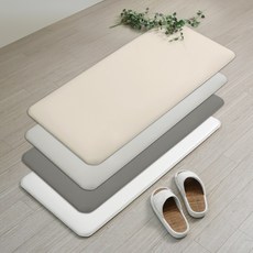 엘로니 주방매트 싱크대 부엌 욕실 주방 발매트 양면 쿠션 매트, 크림베이지&아이보리