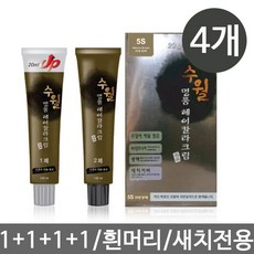 1+1+1+1 수월 명품 헤어칼라 크림, 4개, 6S 진한갈색