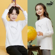 푸마 (이월)푸마 남여 공용 주니어 홈웨어 상의 1종 화이트